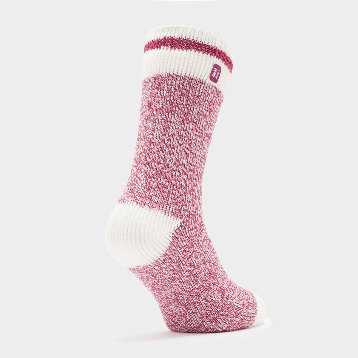 Ladies Cream Block Twist Socks
