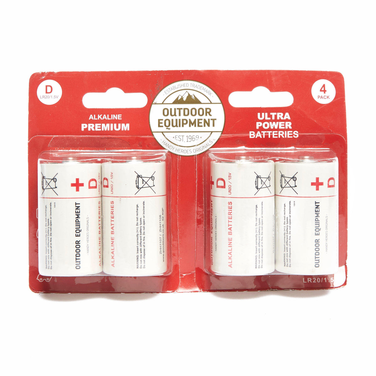 D Cell Battery – Pack of 4