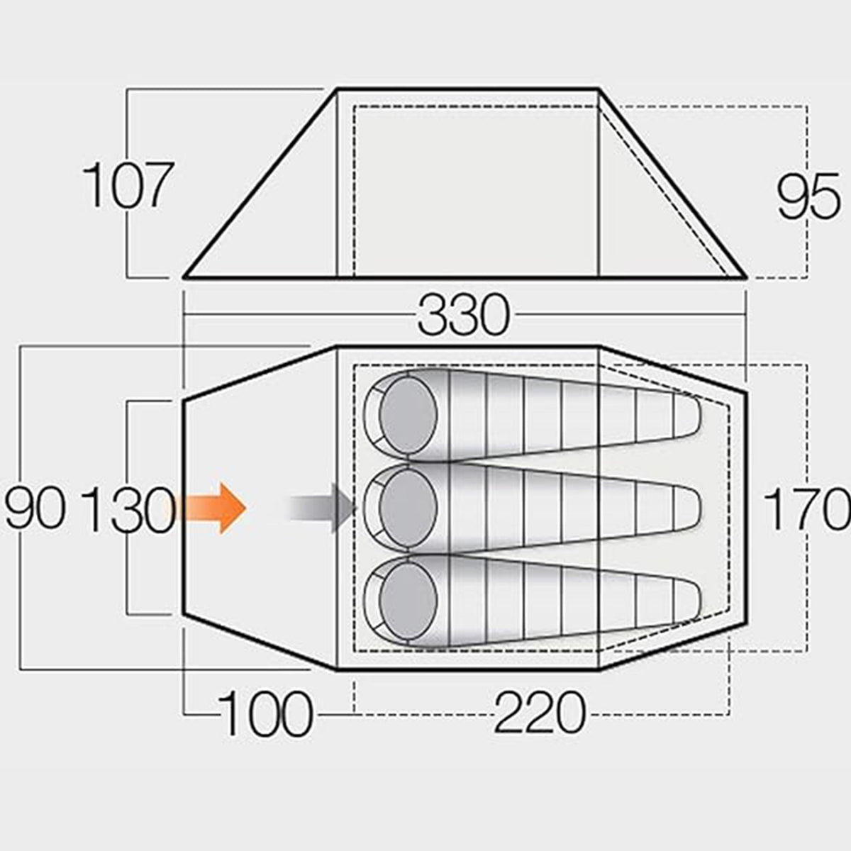Nova 300 3 Person Tent