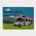 Heavy Duty Coir 'Home is where you park it' Mat