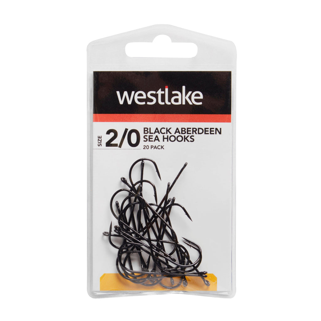 Black Aberdeen Sea Hooks (Size 2/0)