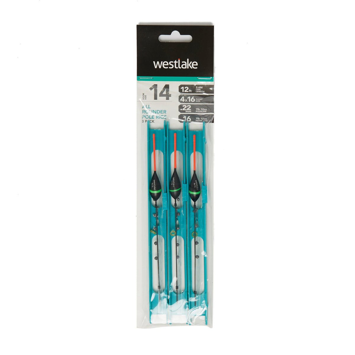 All Rounder Pole Rigs (Pack of 3) (Size 14)