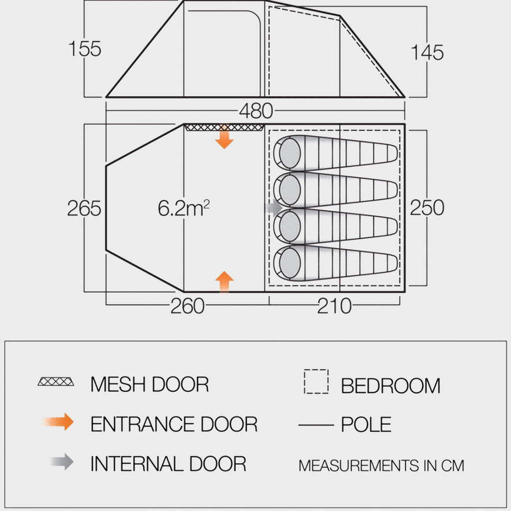 Beta 450 4 Person Tent (XL)