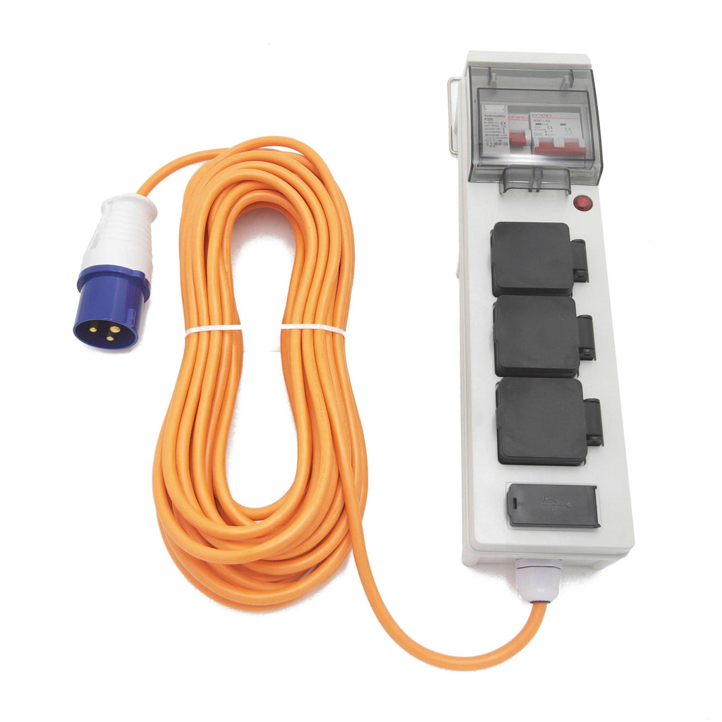 Mobile Mains Kit with USB (15m)