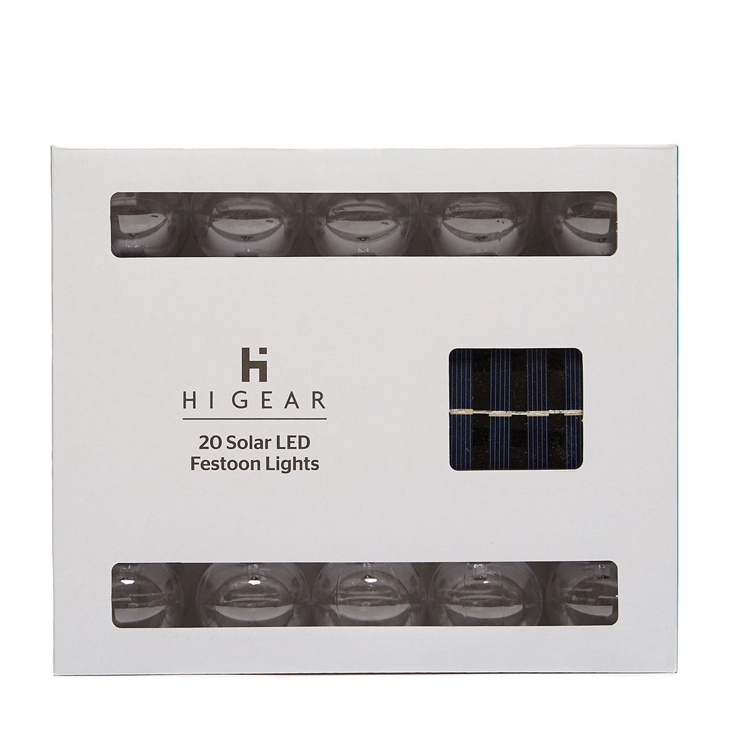 20 Solar LED Festoon Lights