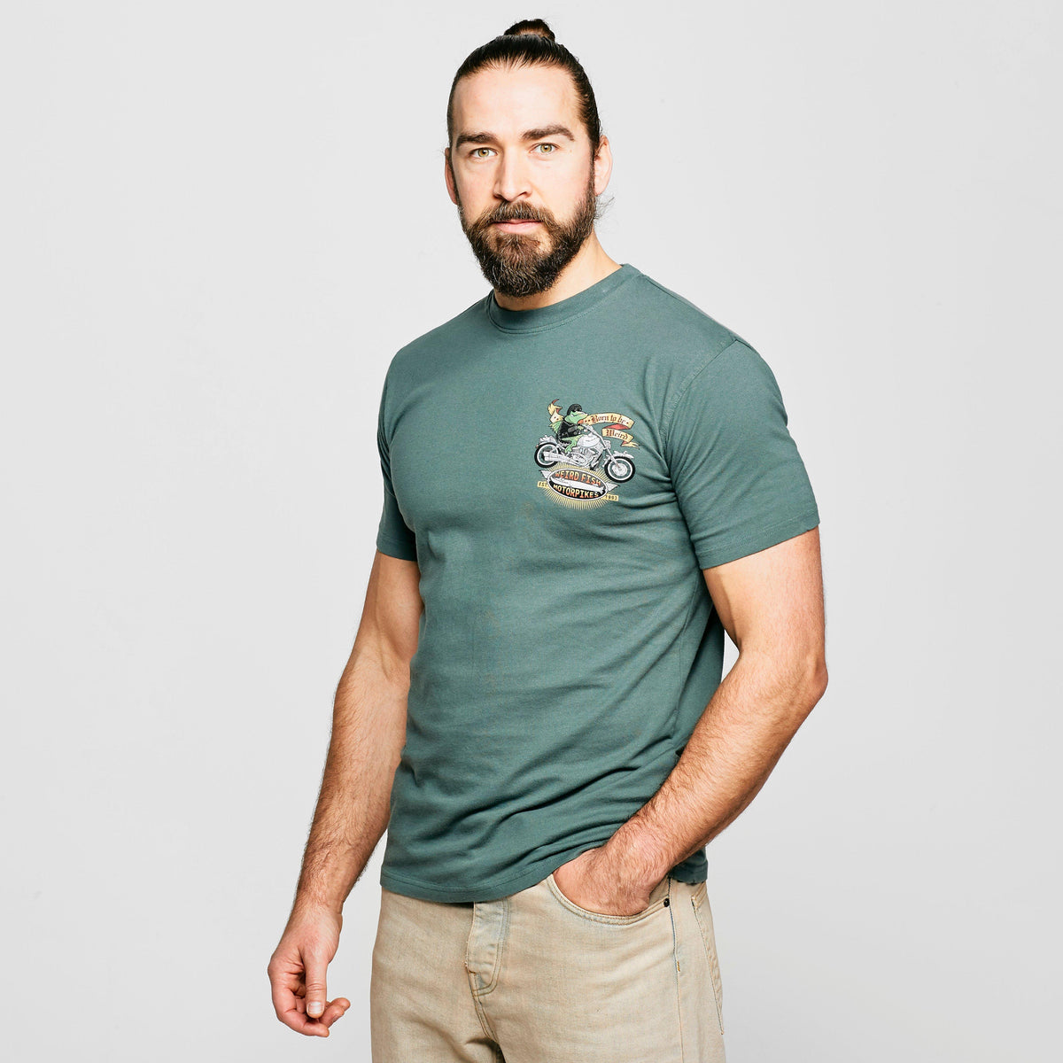 Mens' Motorcycle Frog Art T-shirt