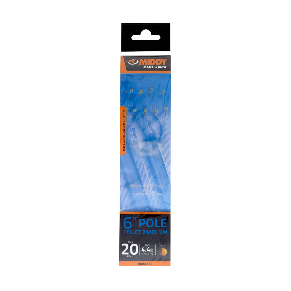 Pole Pellet Band'Em Bl Hair Rig 20S 4.4Lb