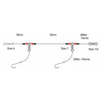 2 Hook Clipped Rig (Size 4)