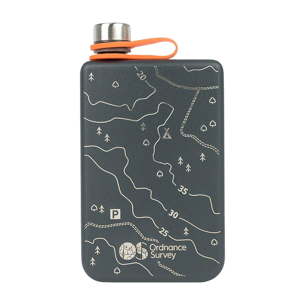 Contour Map Hip Flask