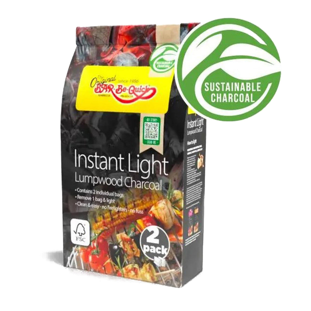 Instant Light Lumpwood Charcoal Twin Pack 2kg
