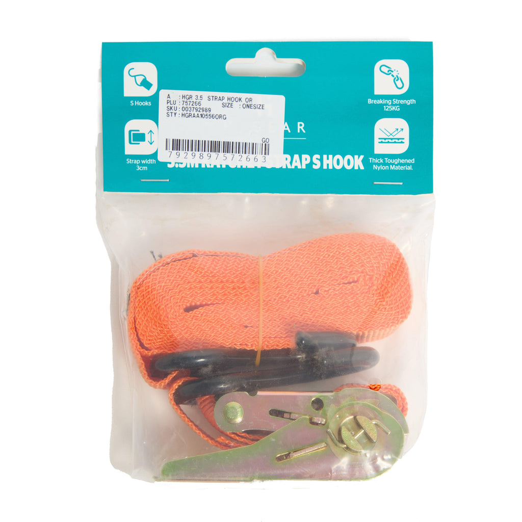 Ratchet Strap S Hook 3.5m