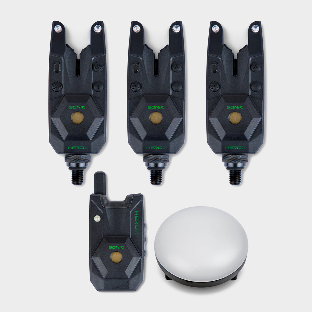 Hero-X 3+1 Bite Alarm Set + Bivvy Lamp