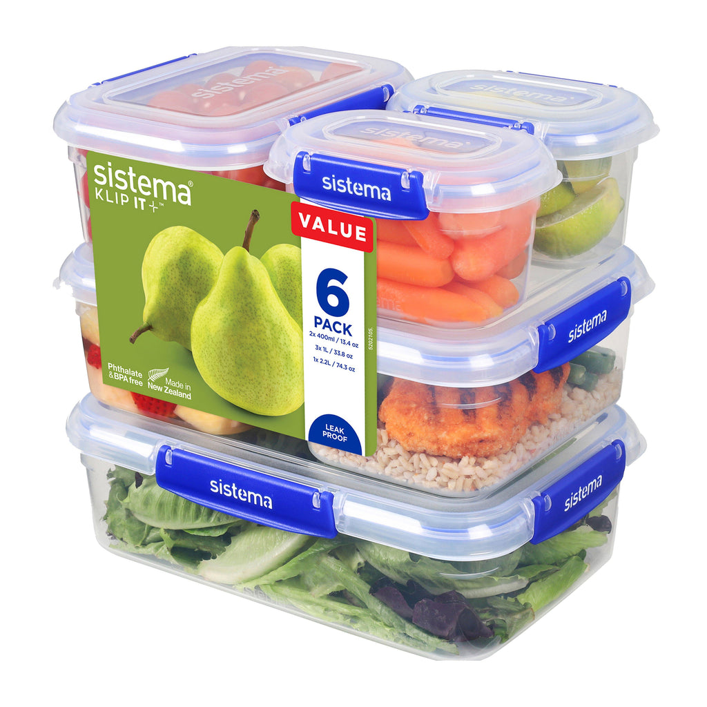 Essentials Klip It Food Storage 6 Pack