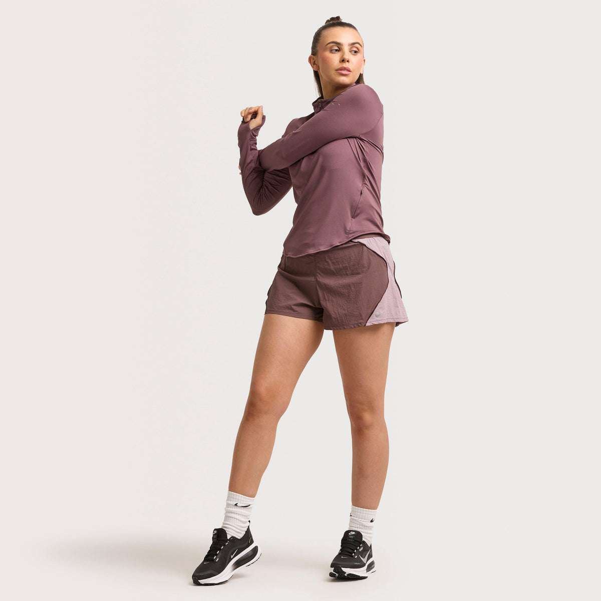 Women's Swift Repel High-Waisted Brief-Lined Running Shorts