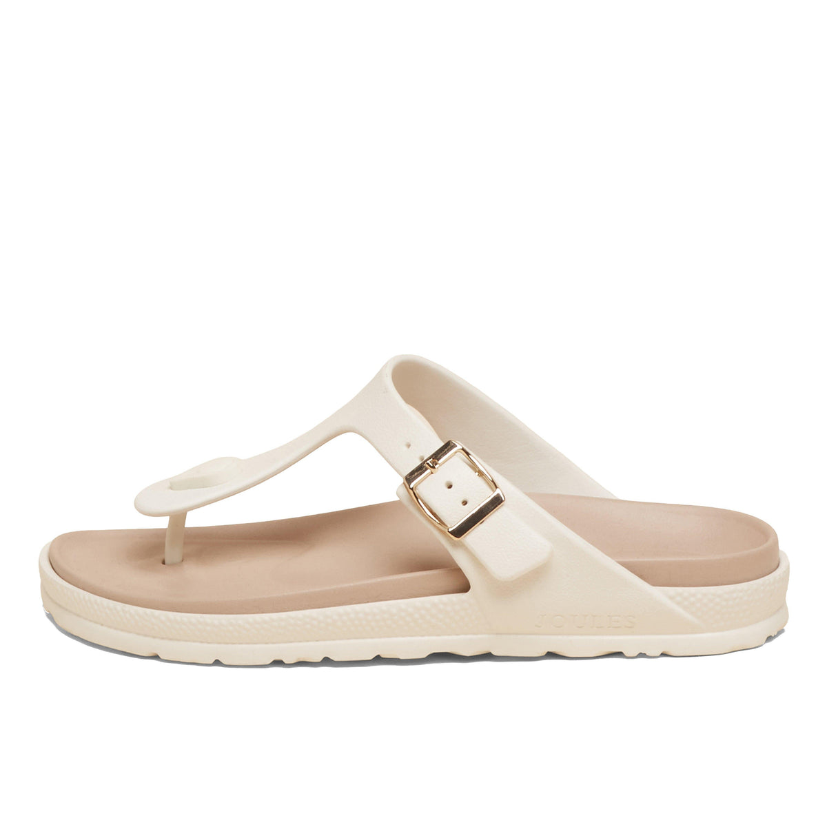 Women’s Soleil White Buckle Flip Flop