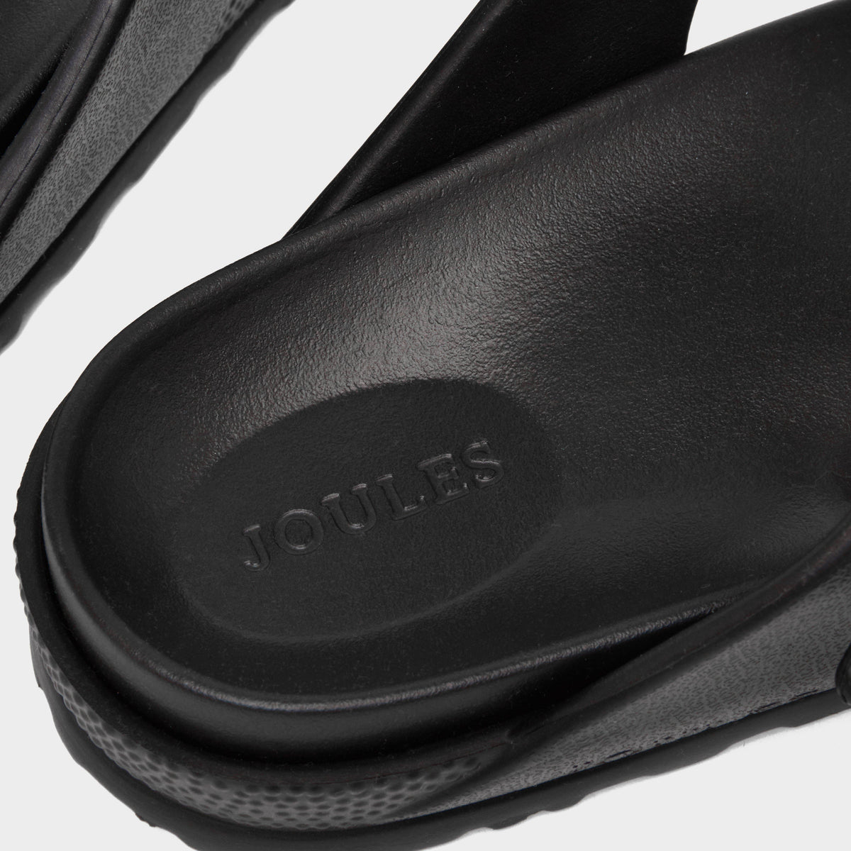 Women’s Soleil Black Buckle Flip Flop