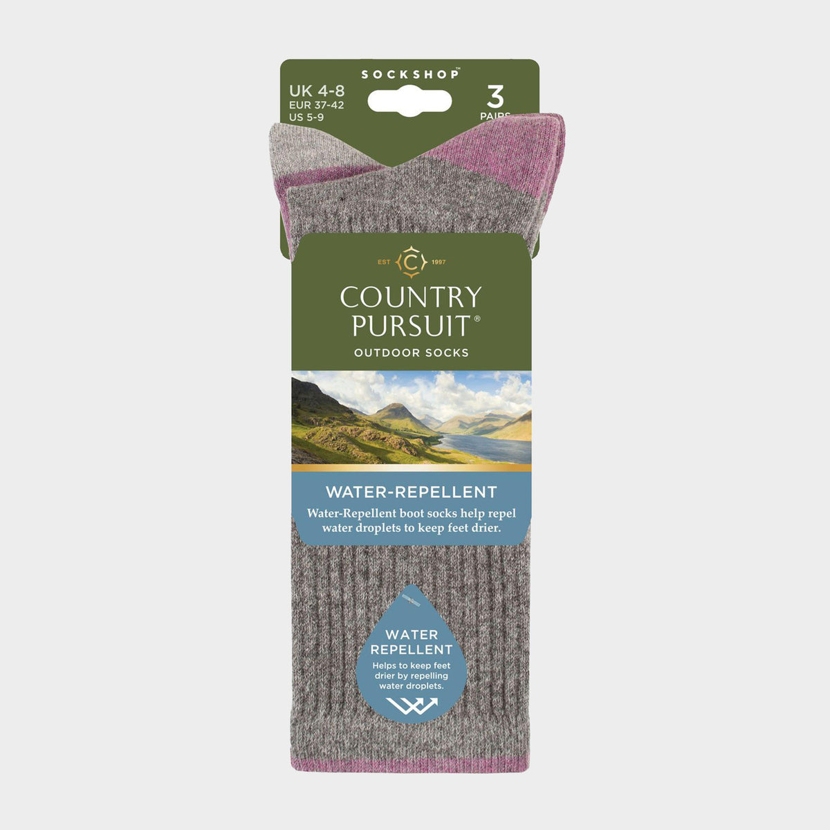 Women's Water Repellent Sock 3 Pack