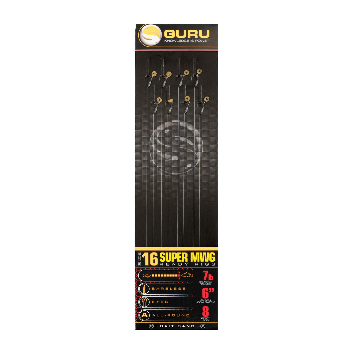 Super MWG Bait Band Ready 6 Inch Size 16 Hook Lengths