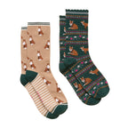 Women's Everyday Neutral Fox Socks 2 Pack