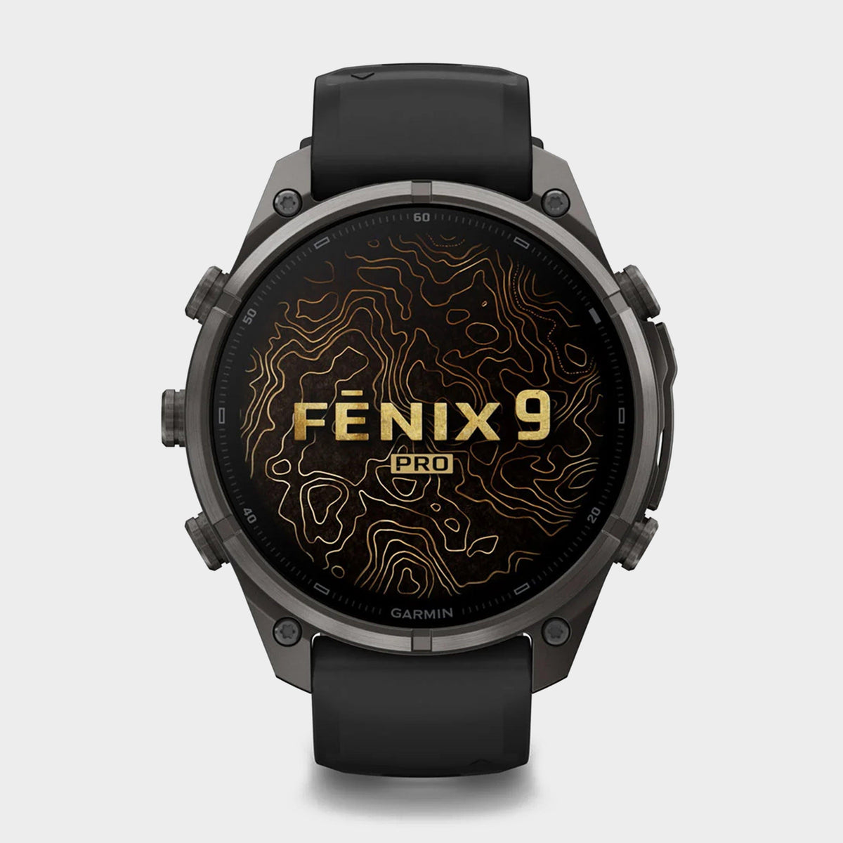 fenix® 9 Pro 47mm Carbon Grey DLC Titanium with Black/Pebble Grey Silicone Band