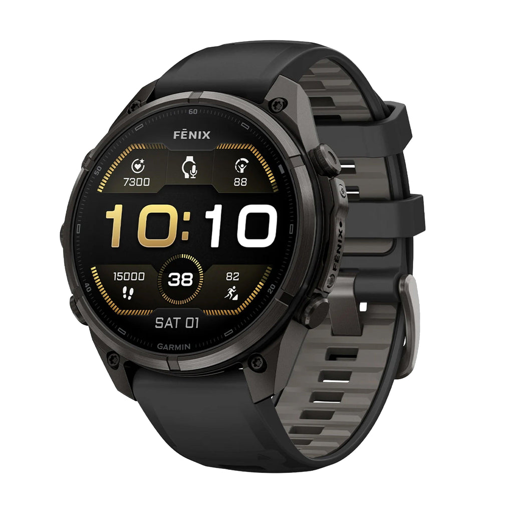 fenix® 9 Pro 47mm Carbon Grey DLC Titanium with Black/Pebble Grey Silicone Band