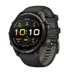 fenix® 9 Pro 47mm Carbon Grey DLC Titanium with Black/Pebble Grey Silicone Band
