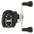 Bates Fishing Company G.O.A.T SWM Casting Reel in black with silver accents, featuring ergonomic dual handles and a durable spool for fishing tackle use.
