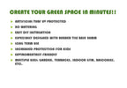 Cannons Artificial Grass Rubber Garden Tiles 1m x 1m x 40mm