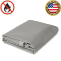 18 oz. Flame Retardant Vinyl Tarp - Gray - 10' x 16'