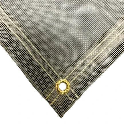 Vinyl Mesh Tarp - Gray - 30' x 60'