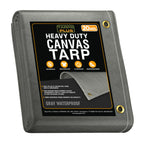 Gray Waterproof Canvas Tarps 12' x 16'