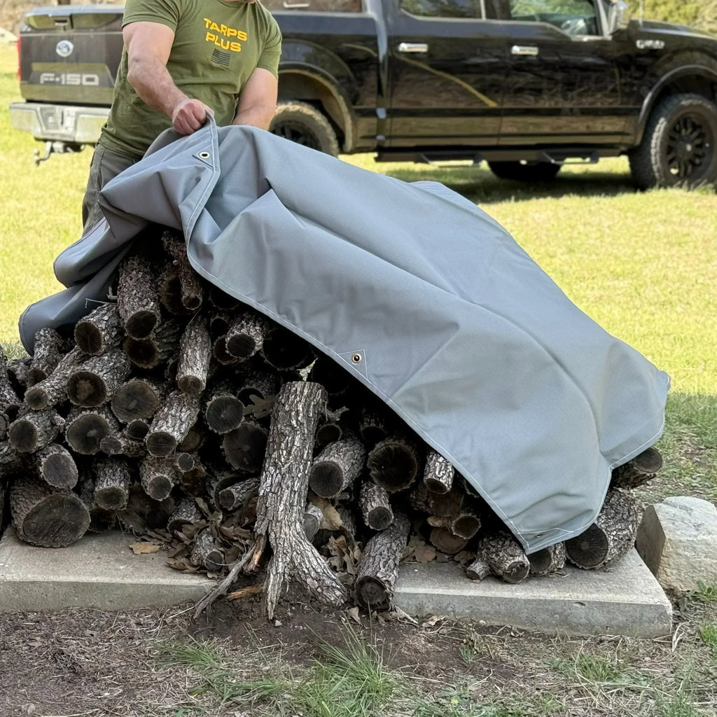 Gray Waterproof Canvas Tarps 20' x 20'
