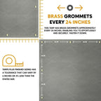 Gray Waterproof Canvas Tarps 6' x 8'