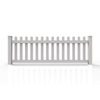 GreatBackyards Vinyl Fence 3' x 8' Wide / White Traditional Straight Dog Ear Picket DRT3/4
