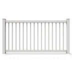 GreatBackyards Vinyl Fence 4' x 8' / White Perimeter Fence 4 ft. high x 8 ft. Wide