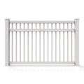 GreatBackyards Vinyl Fence 5' x 8' / White Perimeter Fence 5 ft. high x 8 ft. Wide