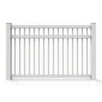 GreatBackyards Vinyl Fence 5' x 8' / White Perimeter Fence 5 ft. high x 8 ft. Wide