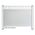 Greatbackyardz 6 ft. x 8 ft. Tan Vinyl Privacy with Accent Fence Panel Kit