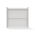 GreatBackyards Vinyl Fence 7' x 8' Wide / White Privacy 12” T&G with Center Rail Fence Panel Kit DRPV17