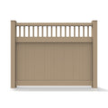 GreatBackyards Vinyl Fence Tan 6'H x 8'W Privacy with Accent Fence Panel Kit DRPV5