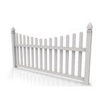 Traditional Scallop Dog Ear Picket DRT6