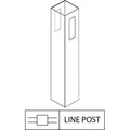 GreatBackyards Vinyl Fence White / Line Post 4" x 4" x 78" Post DRSP2
