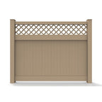 GreatBackyardz Fence Panels Default Title Greatbackyardz 6 ft. x 8 ft. Tan Vinyl Privacy with Lattice Fence Panel Kit
