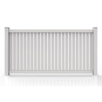 Greatbackyardz 4 ft. x 8 ft. White Vinyl Semi Privacy Fence Panel Kit