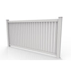 Greatbackyardz 4 ft. x 8 ft. White Vinyl Semi Privacy Fence Panel Kit