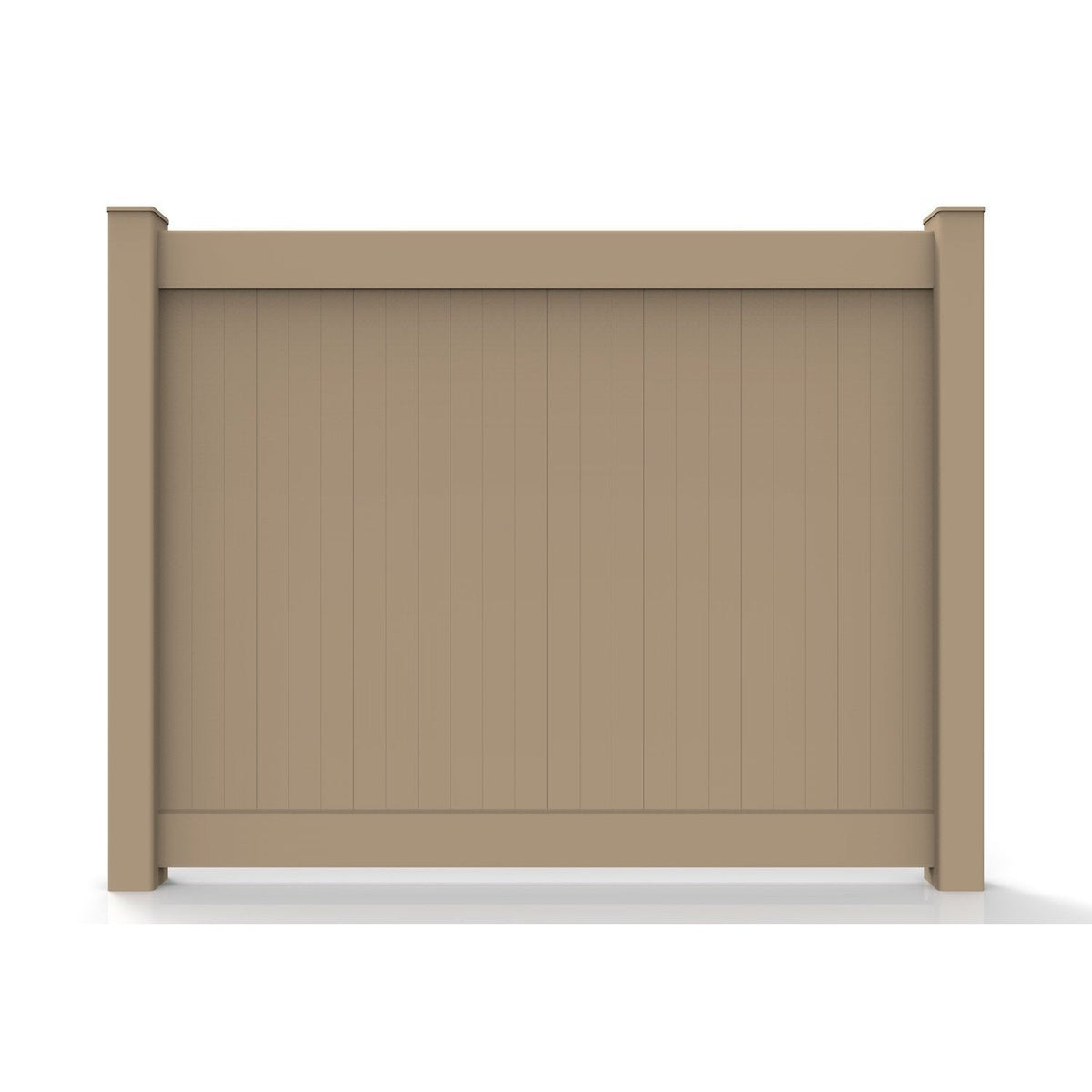 Greatbackyardz 6 ft. x 8 ft. Tan Vinyl Privacy 6 in. Tongue and Groove Fence Panel Kit
