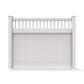 Greatbackyardz 6 ft. x 8 ft. White Vinyl Privacy with Accent Fence Panel Kit