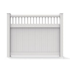 Greatbackyardz 6 ft. x 8 ft. White Vinyl Privacy with Accent Fence Panel Kit