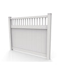 Greatbackyardz 6 ft. x 8 ft. White Vinyl Privacy with Accent Fence Panel Kit