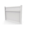 Greatbackyardz 6 ft. x 8 ft. White Vinyl Privacy with Lattice Fence Panel Kit